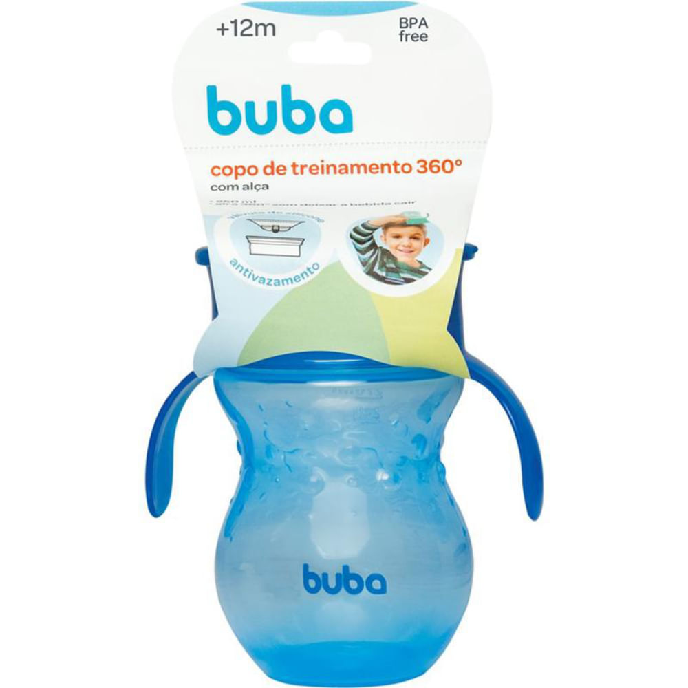 Copo 360 com Alca Baby Azul Buba