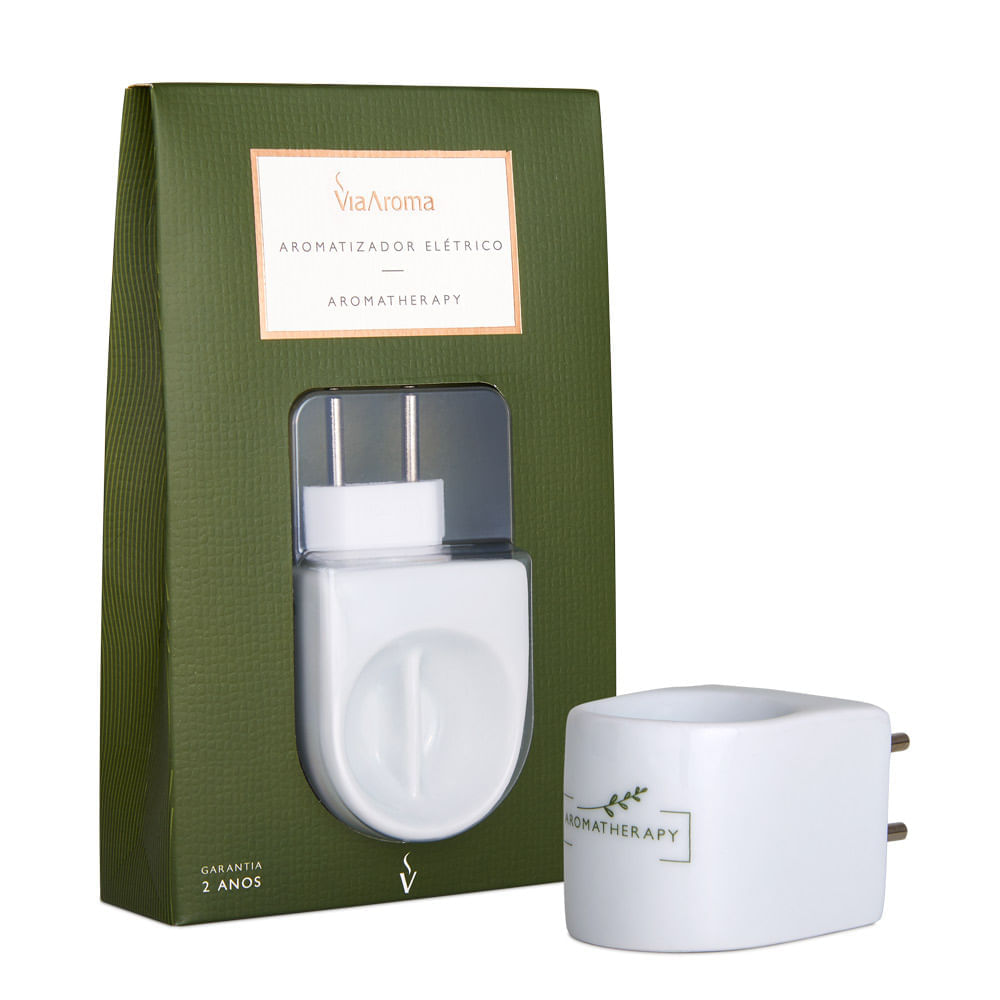 Aromatizador Elétrico de Porcelana Aromatherapy Bivolt Via Aroma