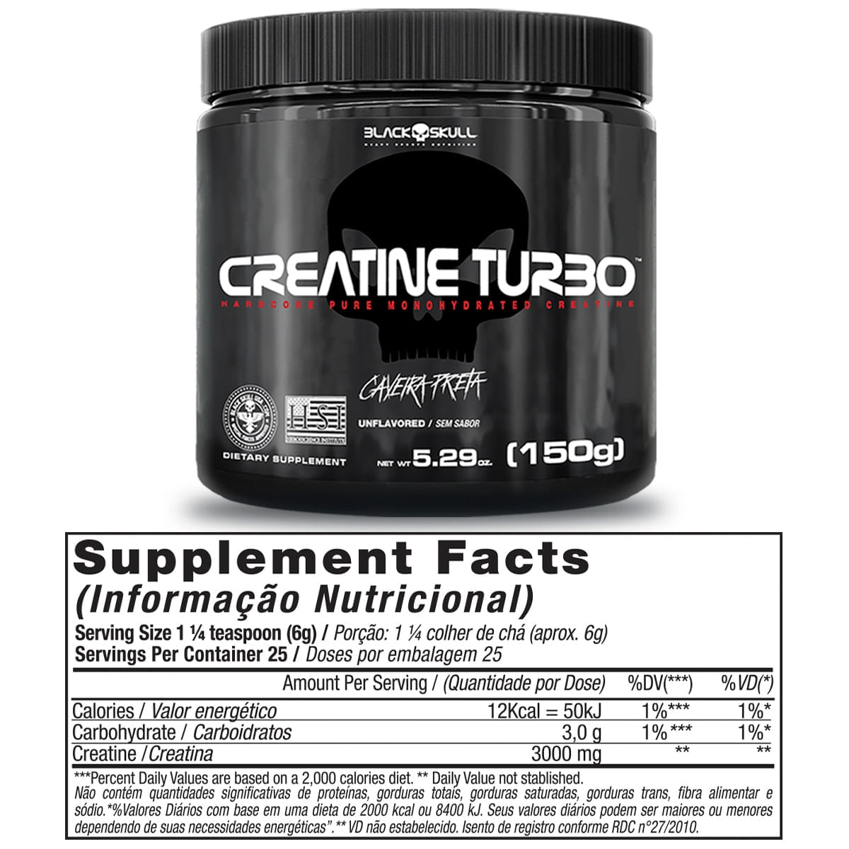SUPLEMENTOS ALIMENTARES KIT WHEY 2X + BCAA + CREATINA BLACK SKULL (CHOCOLATE E BAUNILHA)