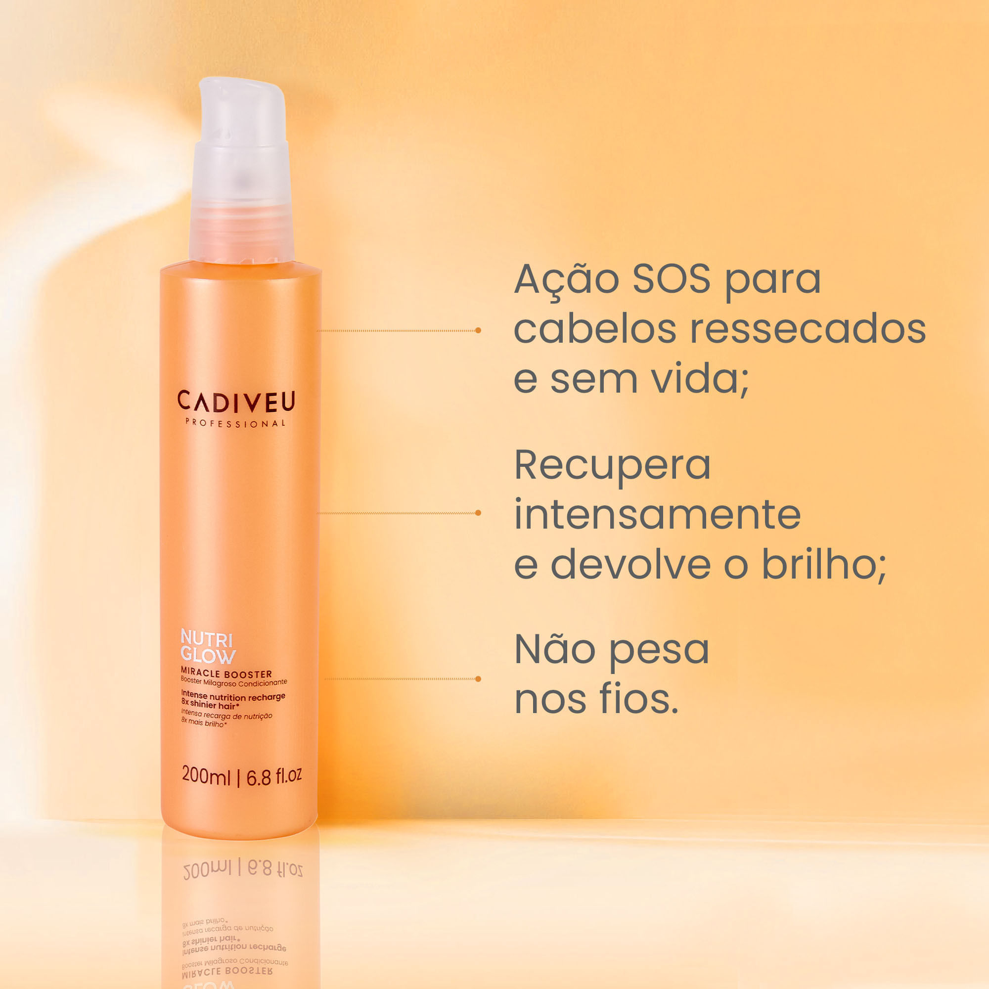 Pré-Shampoo Cadiveu Professional Nutri Glow Miracle Booster 200ml