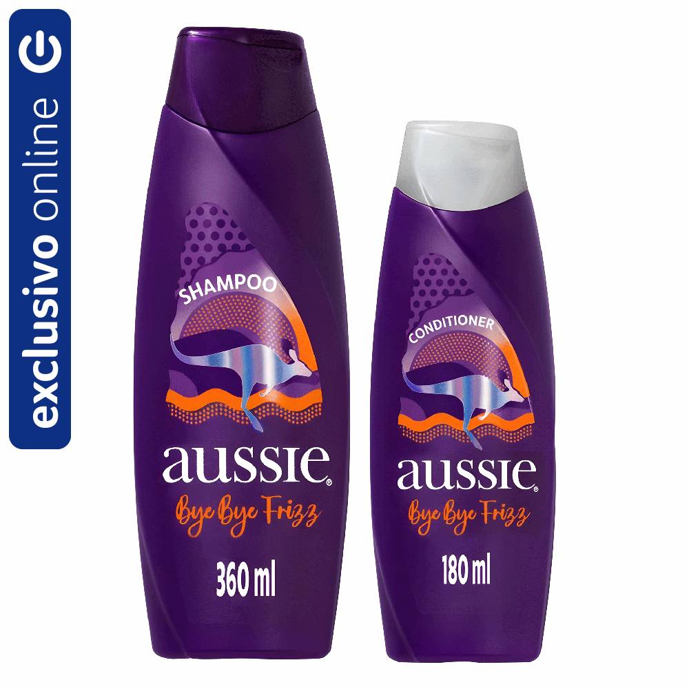 Kit Bye Bye Frizz Aussie Shampoo 360ml + Condicionador 180ml