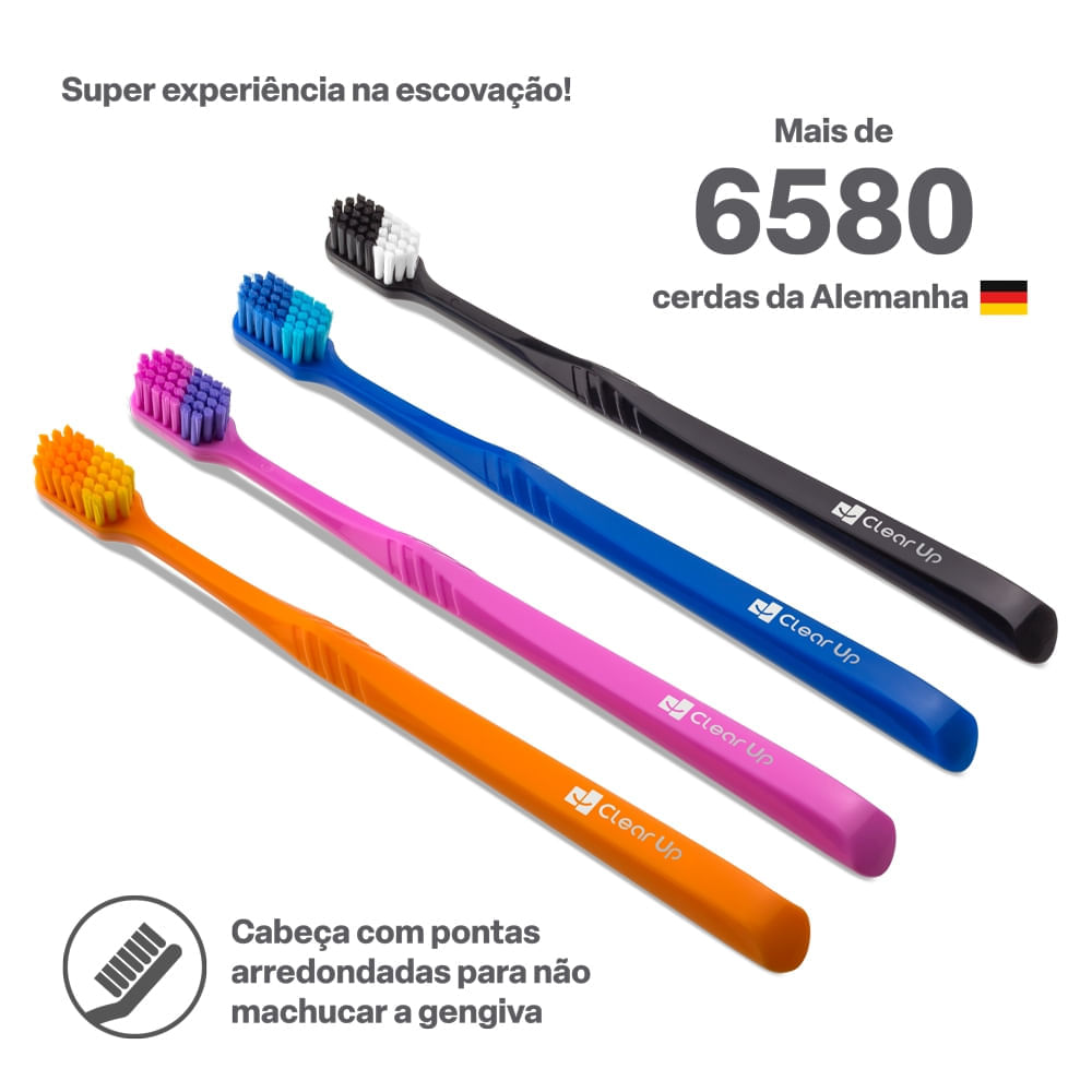 Escova de Dente Ultra Clear Up com 2 Unidades (Cores Sortidas) Multi Saúde HC594