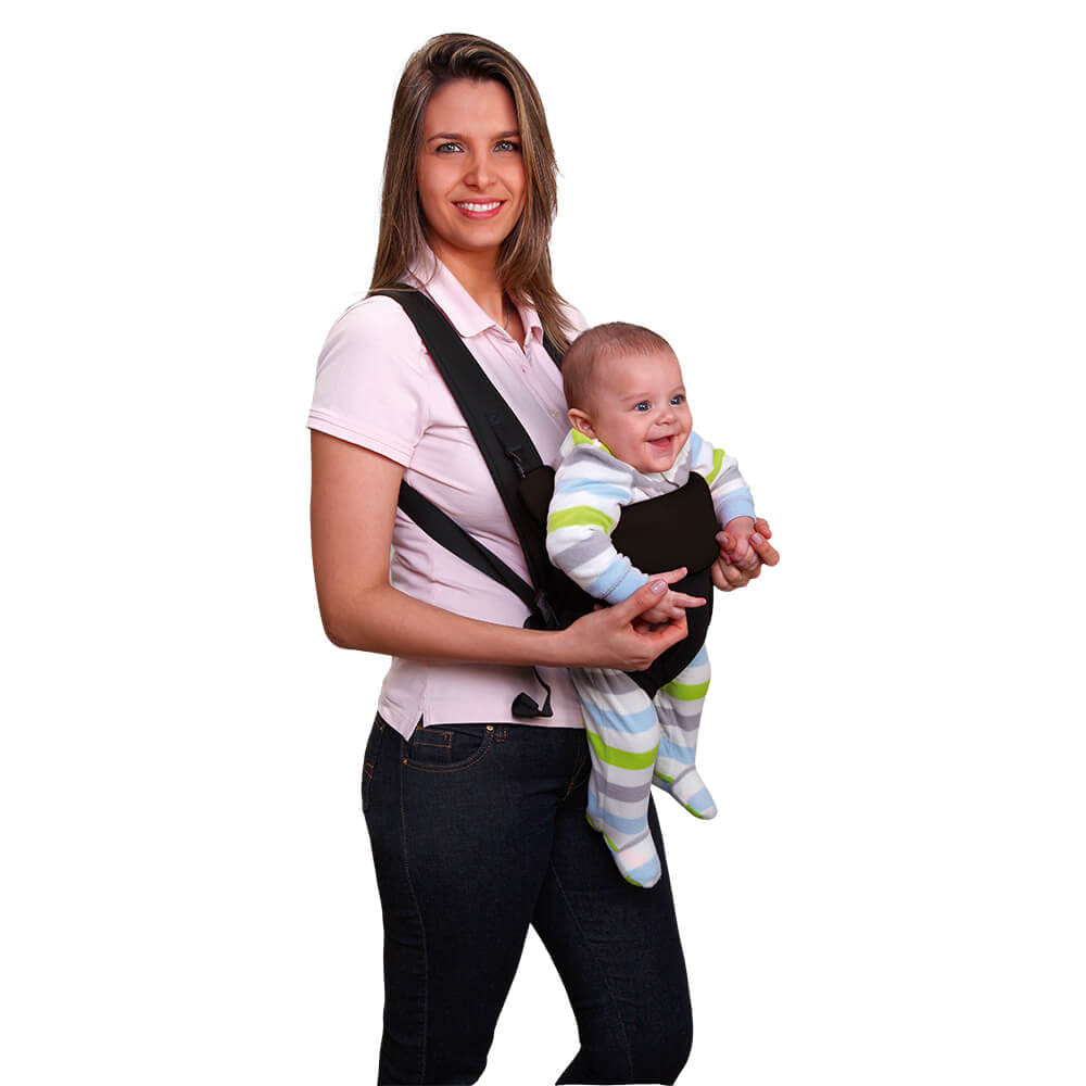 Canguru Para Bebê Baby Safe 3,5-15 kgs Preto Multikids Baby BB014