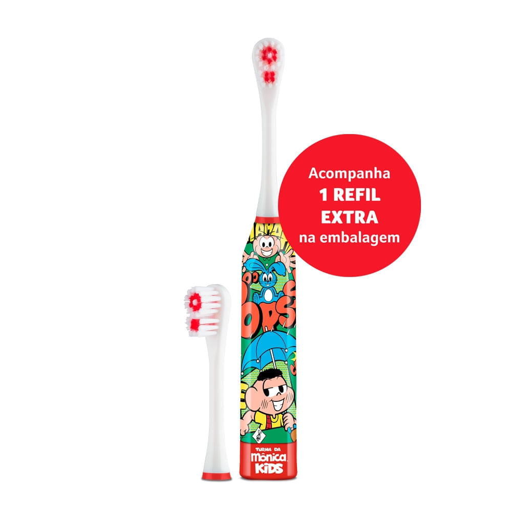 Escova Dental Elétrica Infantil Cebolinha Turma da Mônica Multi HC271