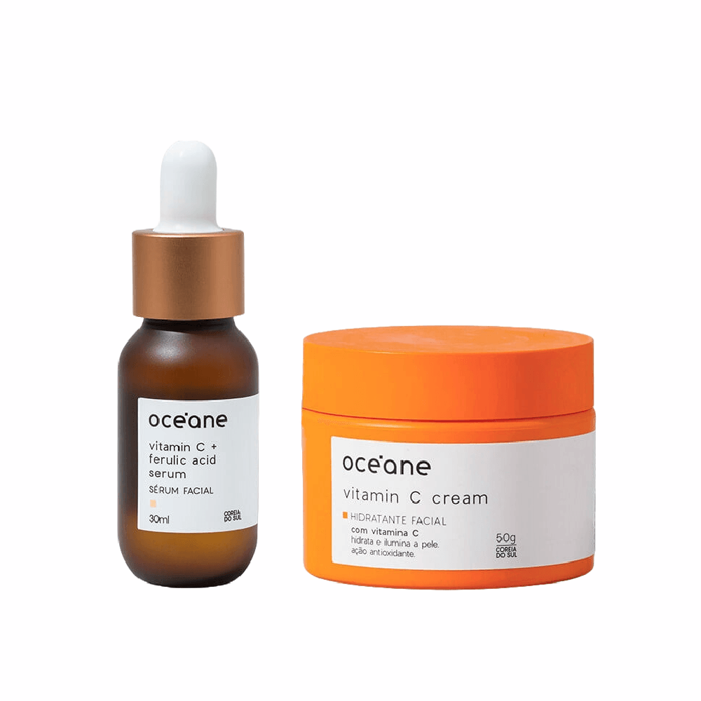 Kit Hidratante Vitamina C + Sérum Ácido Ferúlico (2 Produtos)