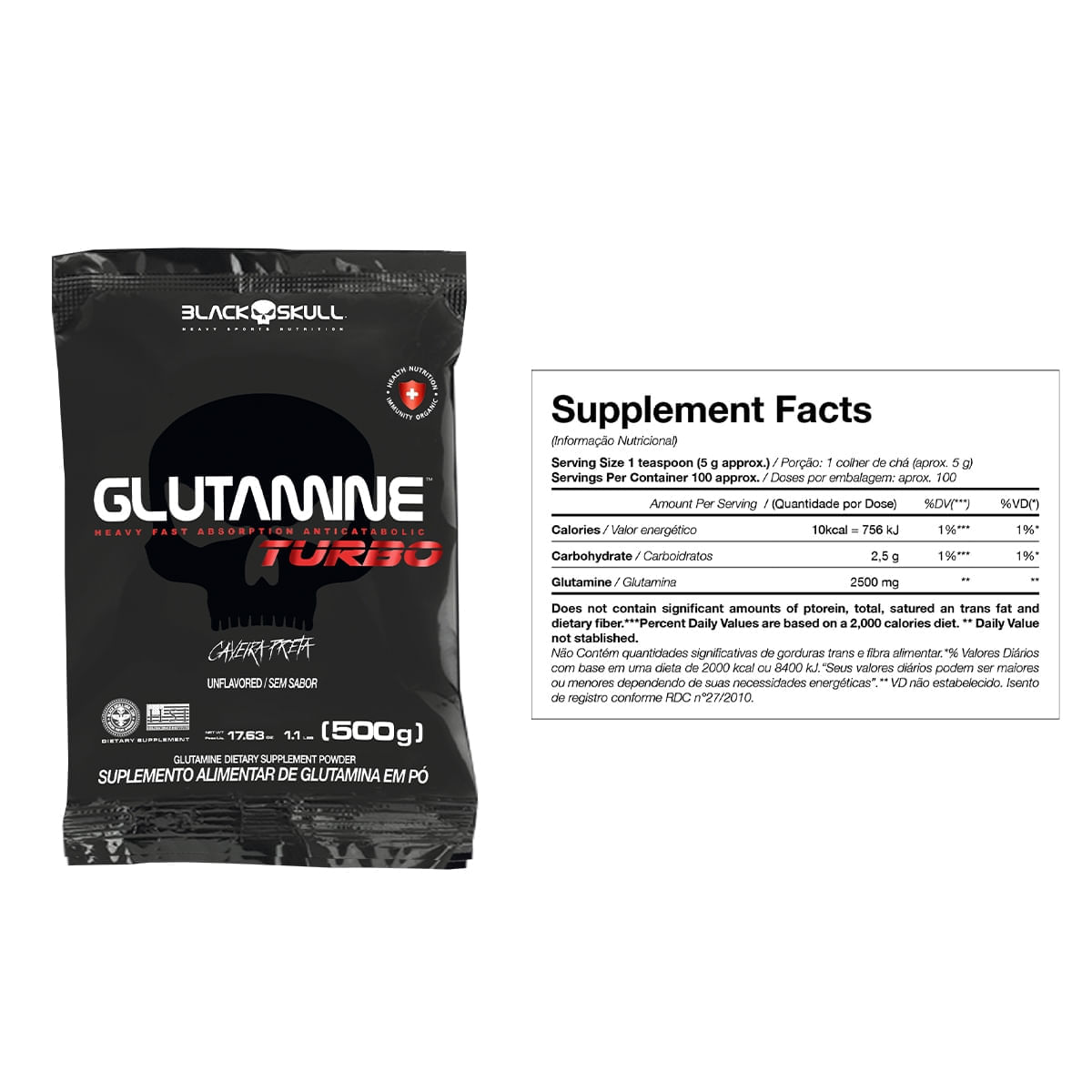 KIT DE SUPLEMENTOS ALIMENTARES TURBO WHEY BAUNILHA + GLUTAMINA + CREATINA