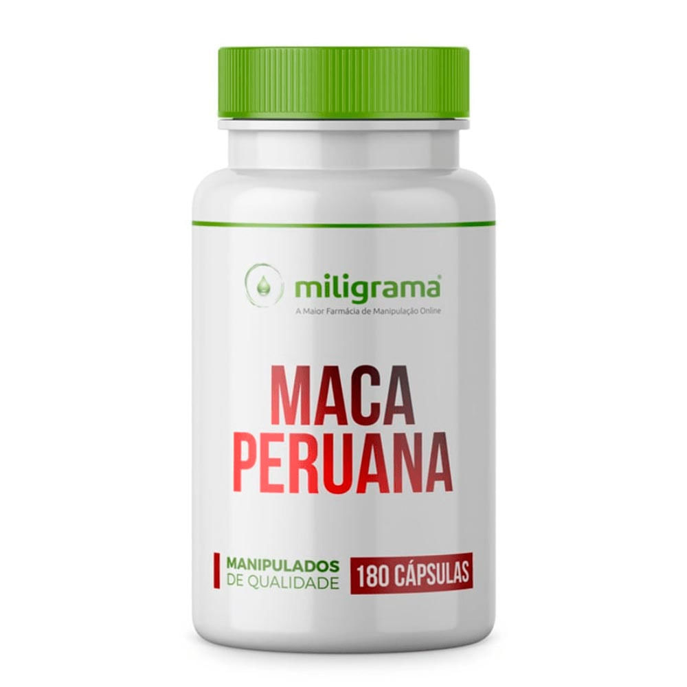 Maca Peruana 500mg Miligrama com 180 Cápsulas