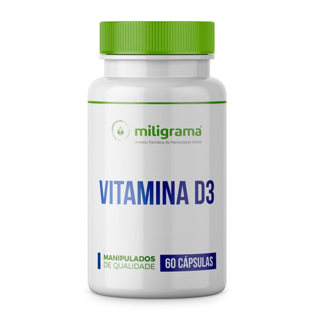Vitamina D3 10.000UI Miligrama com 60 Cápsulas