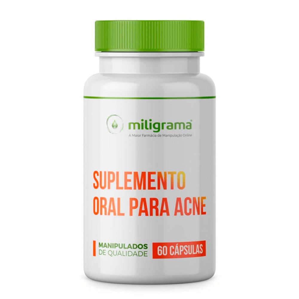 Suplemento Oral para Acne Miligrama com 60 Cápsulas