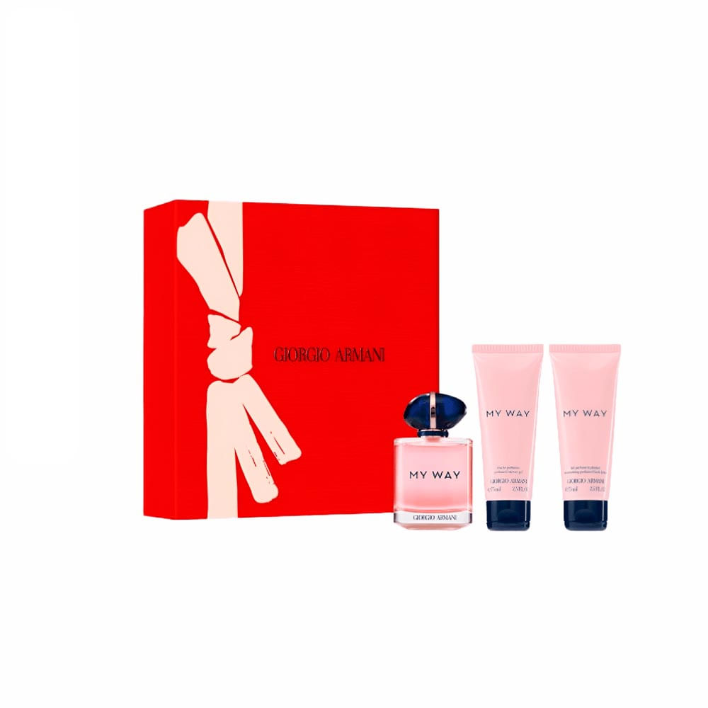 Kit Giorgio Armani My Way Eau De Parfum 90Ml + Gel 75Ml + Body Lotion 75Ml