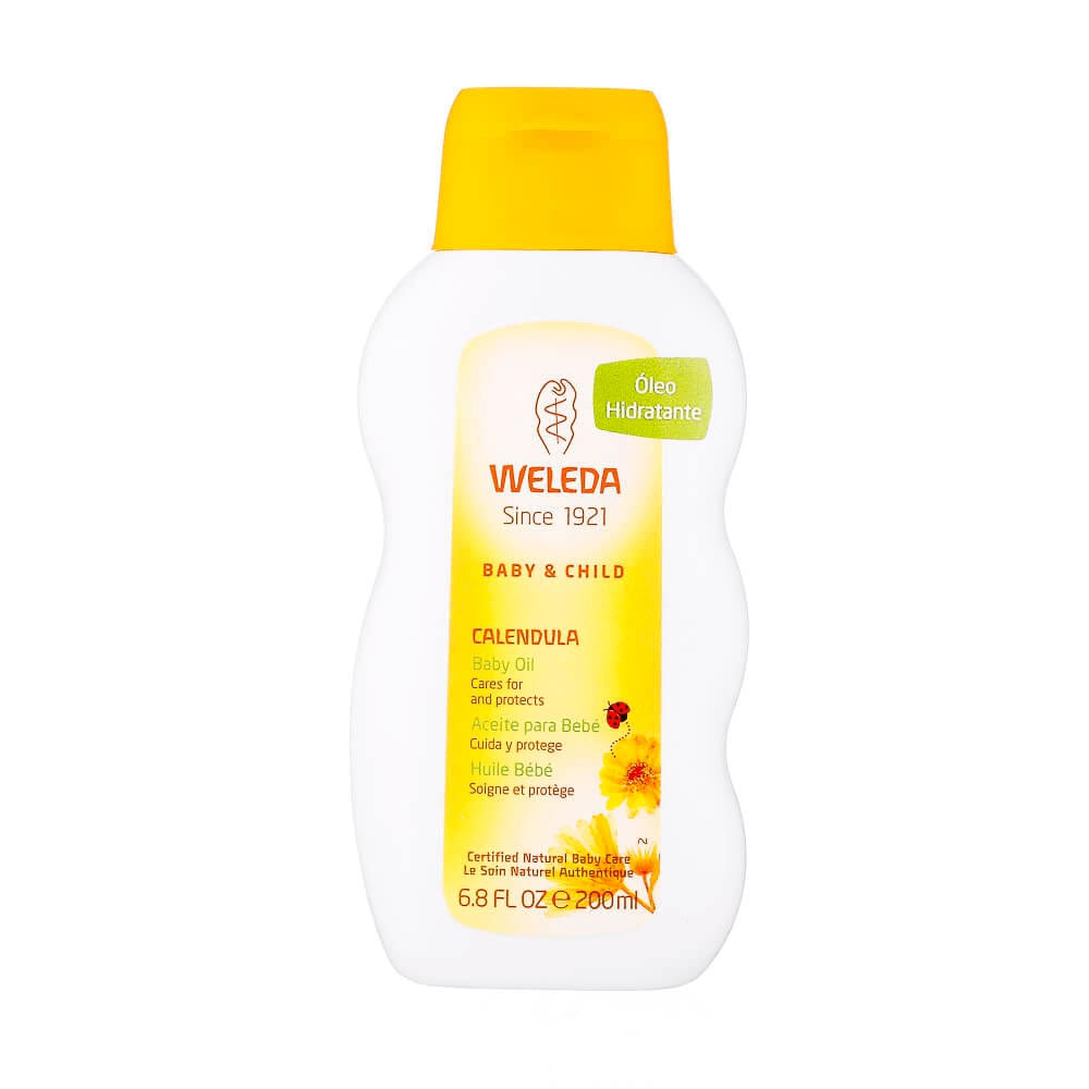Óleo Hidratante Weleda Natural Para Bebê De Calêndula 200Ml