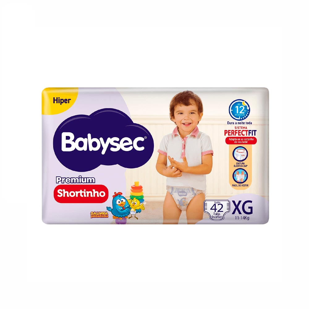 Fralda Babysec Shortinho Xg com 42 Unidades