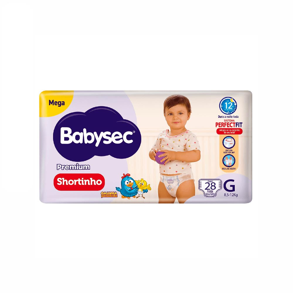 Fralda Babysec Shortinho G 28 Unidades