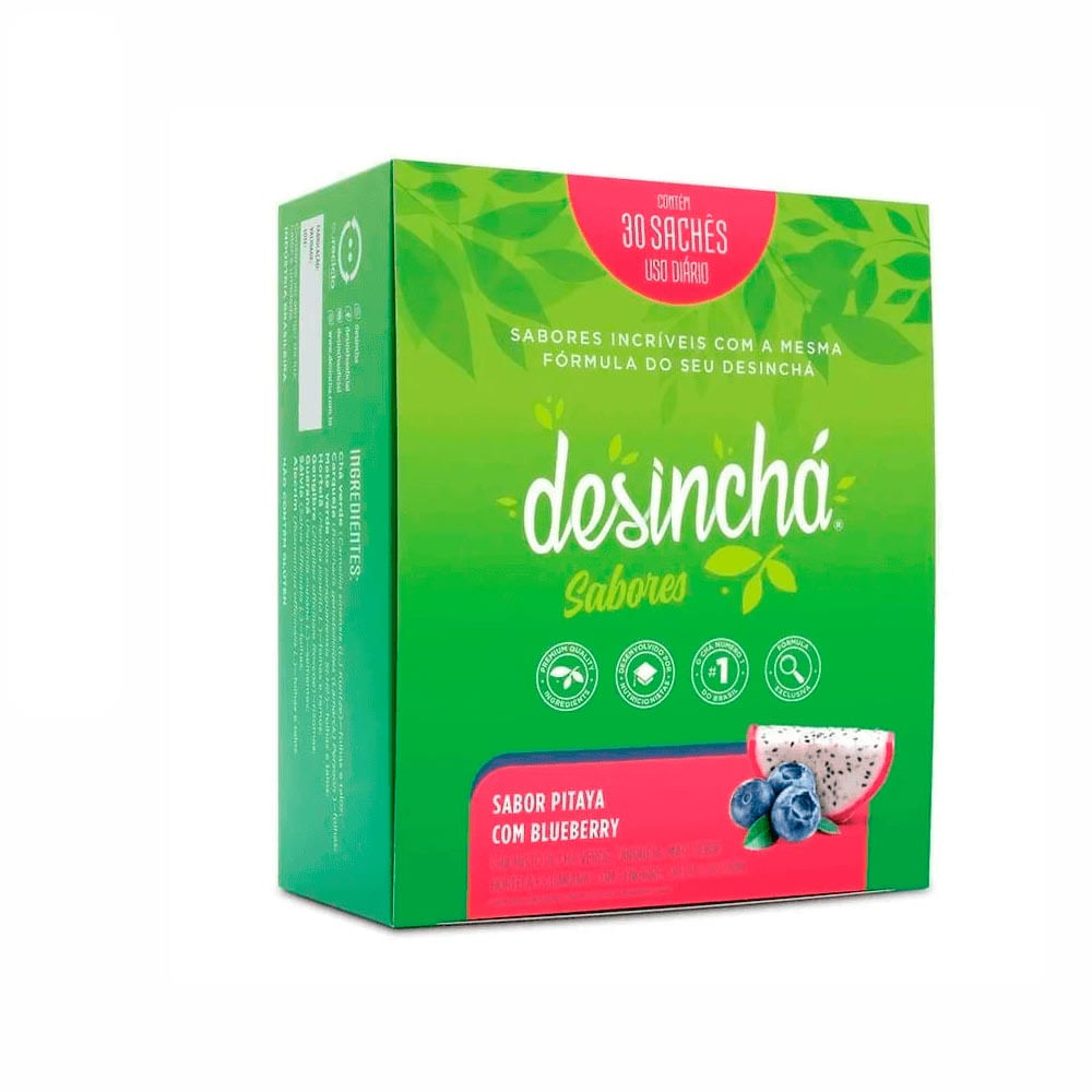Chá Desinchá Pitaya E Blueberry 30 Sachês