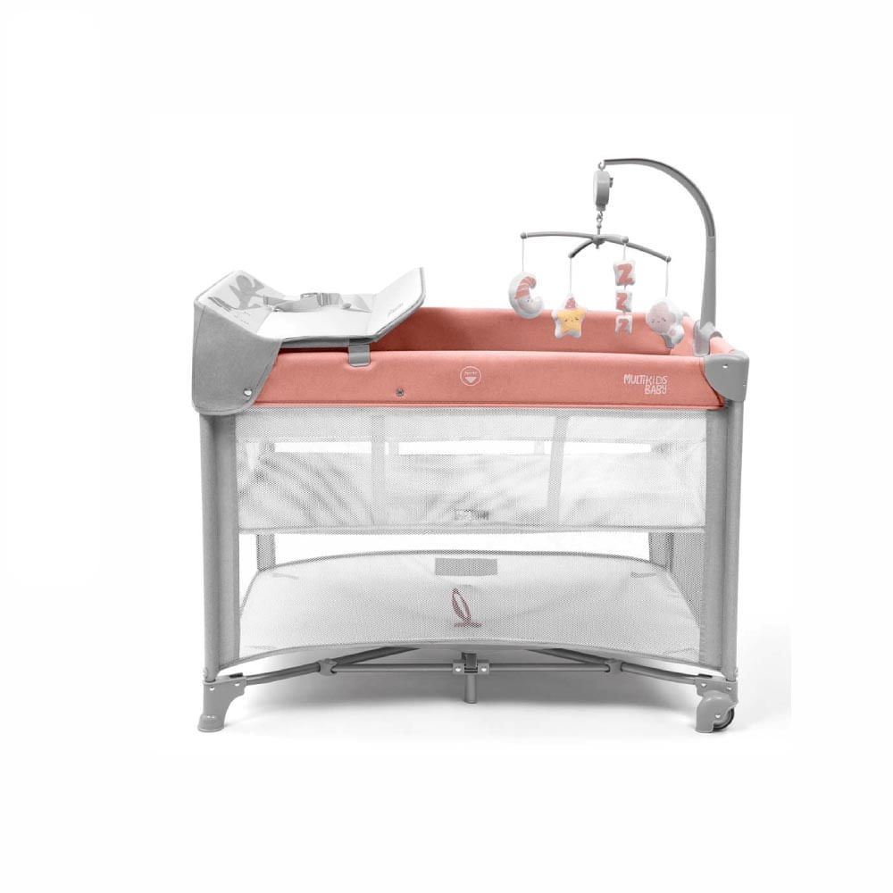 Berço Desmontável 0-15 Kg Multikids Baby DayDream Rosa