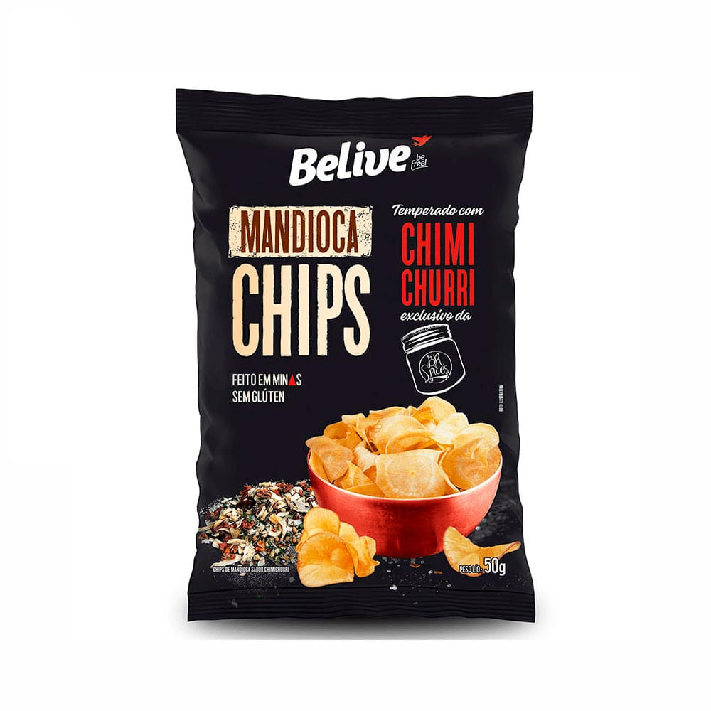 Chips Mandioca Chimichurri Belive 50g