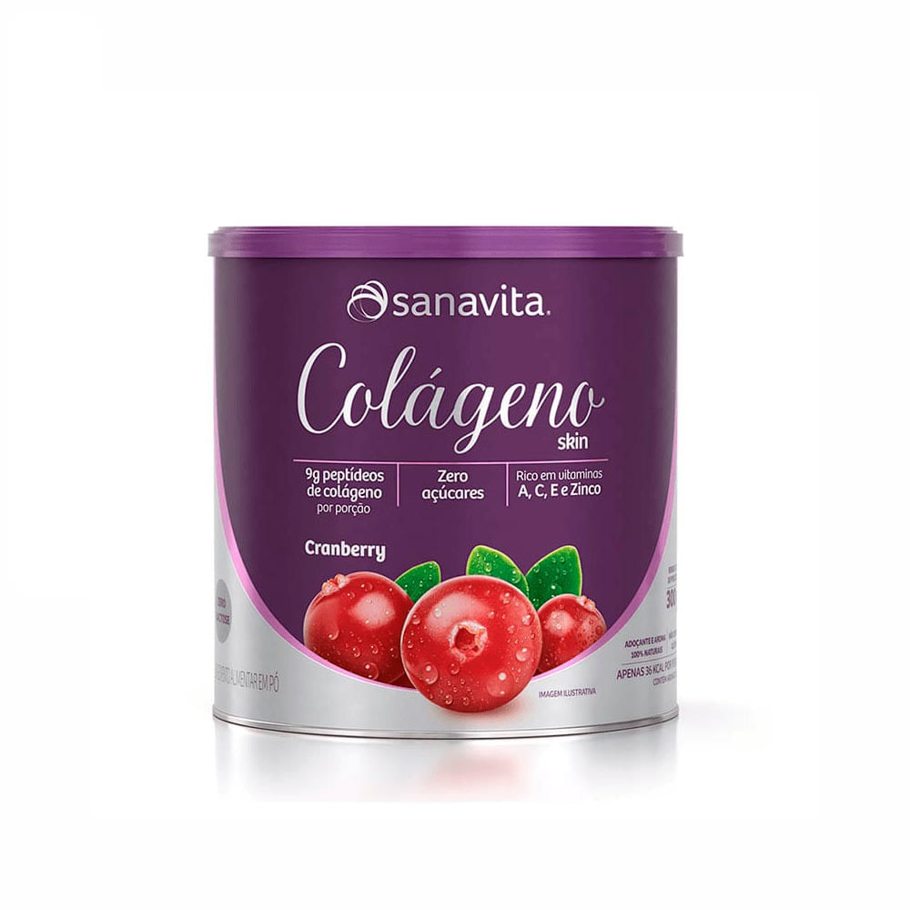 Colágeno Sanavita Skin Cranberry 300g