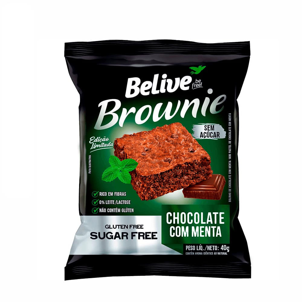 Brownie Chocolate Com Menta Belive 40g
