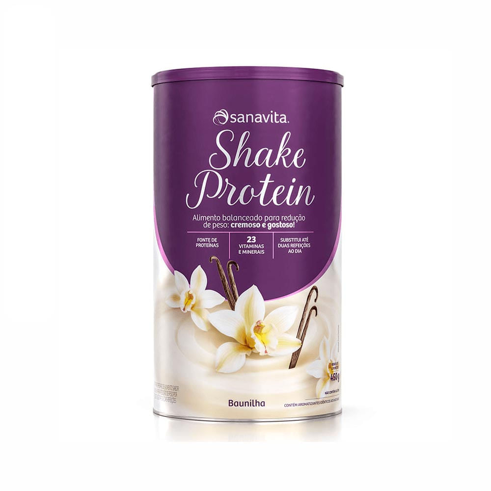 Shake Protein Baunilha Sanavita 23 Vitaminas E Minerais Calorias Reduzidas 450G