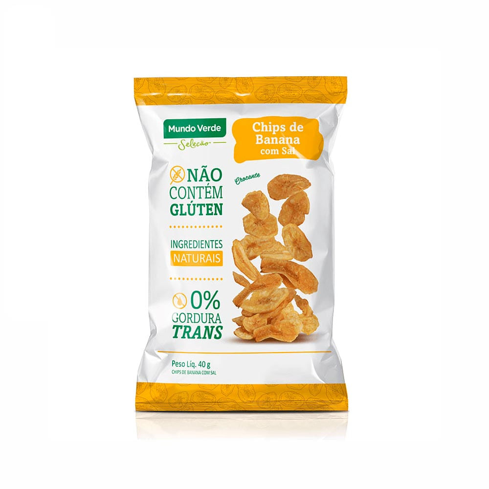 Chips De Banana Com Sal Mundo Verde Seleção 40G