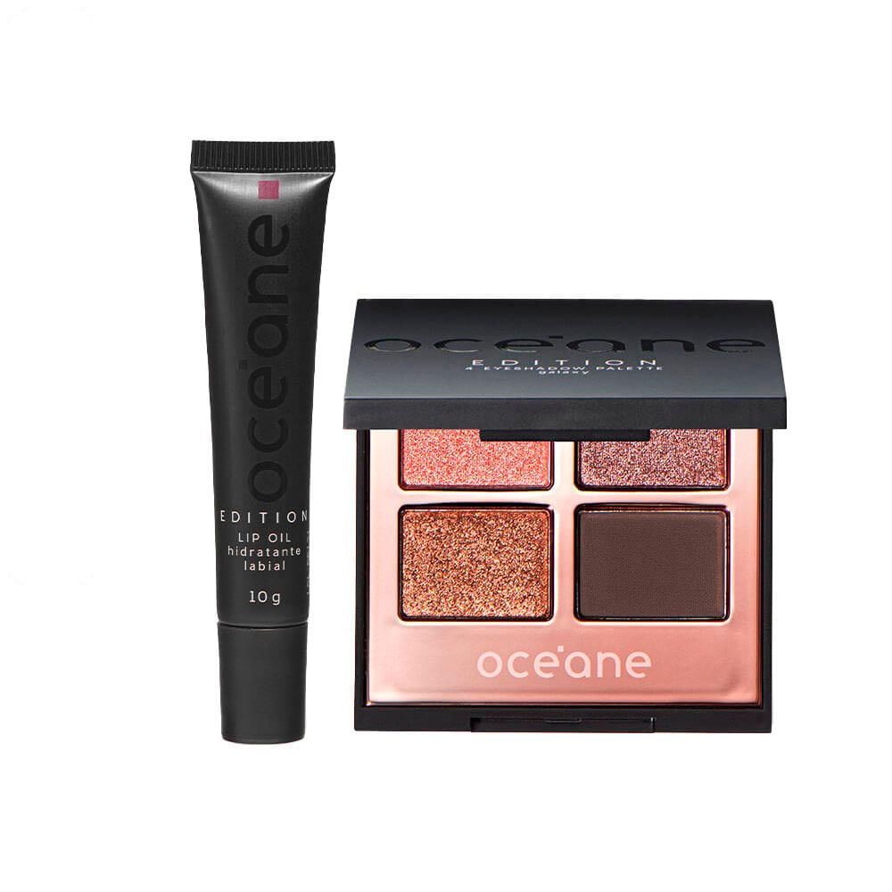 Kit Paleta de Sombras Galaxy + Lip Oil Fuchsia Océane Edition