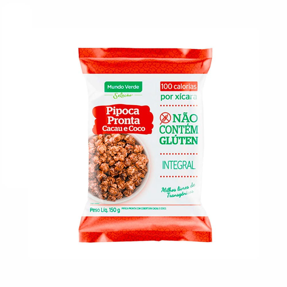 Pipoca Pronta Cacau E Coco Mundo Verde Seleção 150G