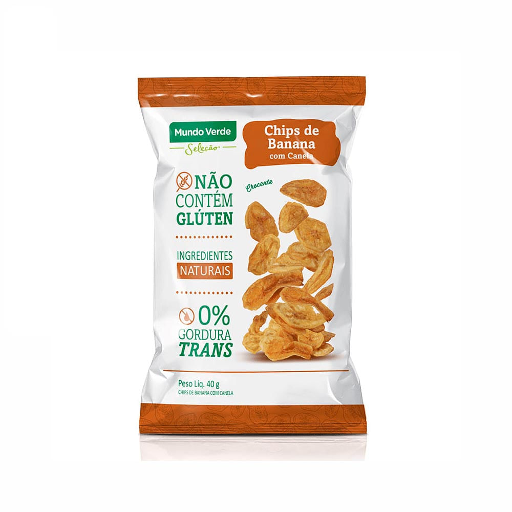 Chips De Banana Com Canela Mundo Verde Seleção 40G