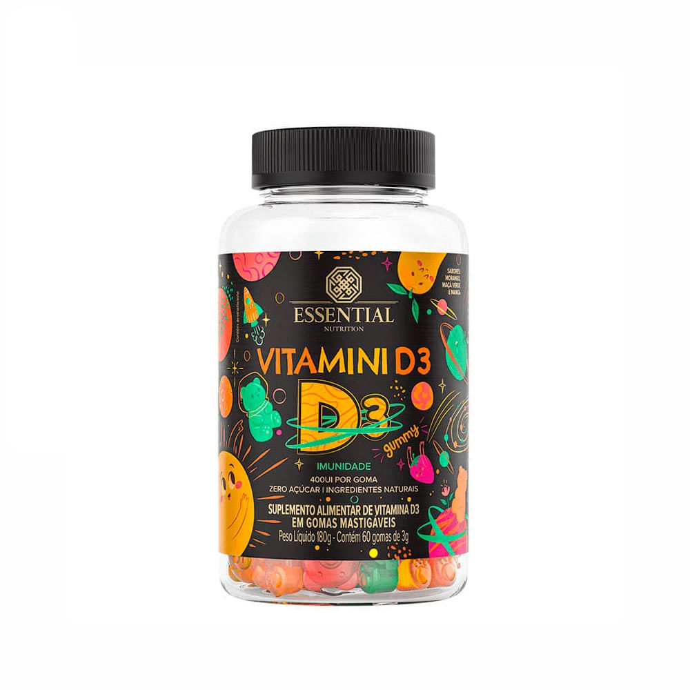 Vitamini D Gummy Essential Nutrition 60 Gomas
