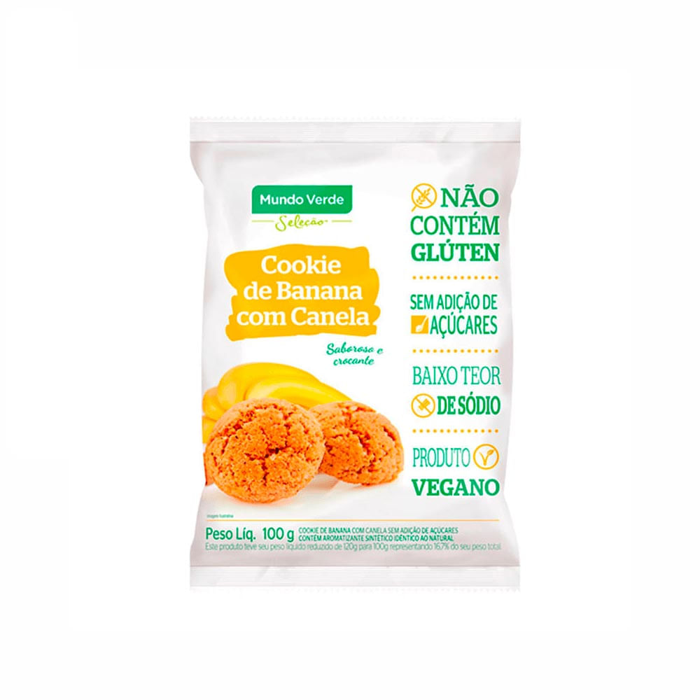 Cookie De Banana Com Canela Mundo Verde Seleção 100G