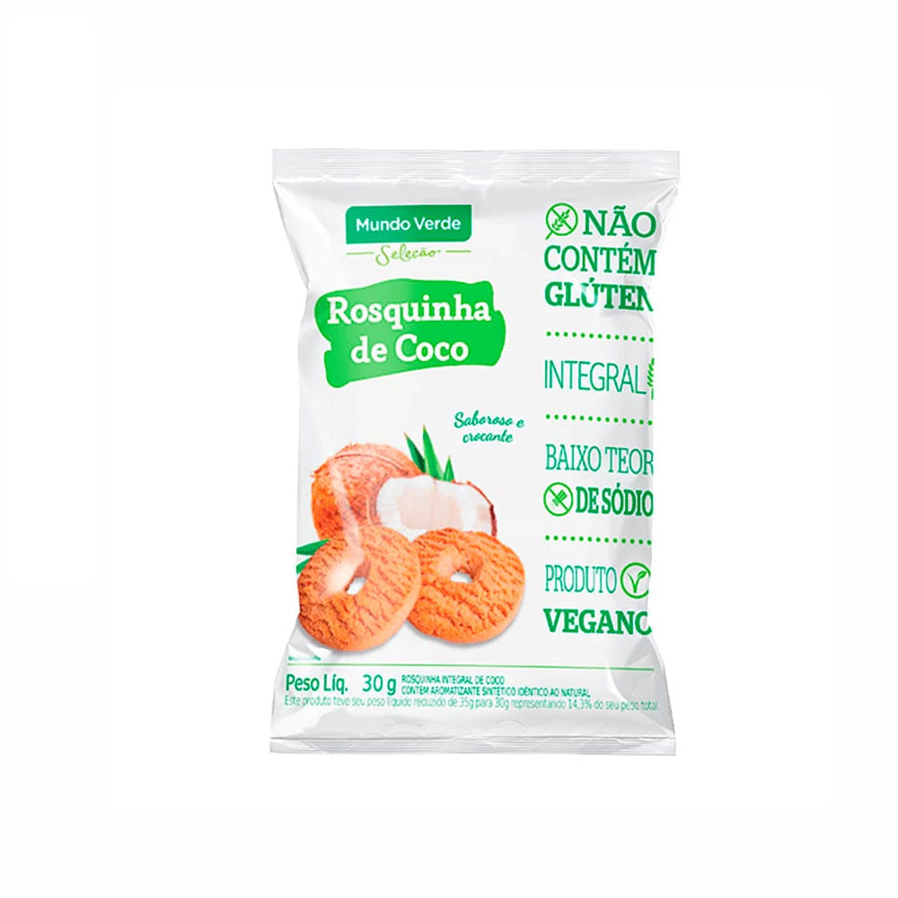 Rosquinha De Coco Mundo Verde Seleção 30G