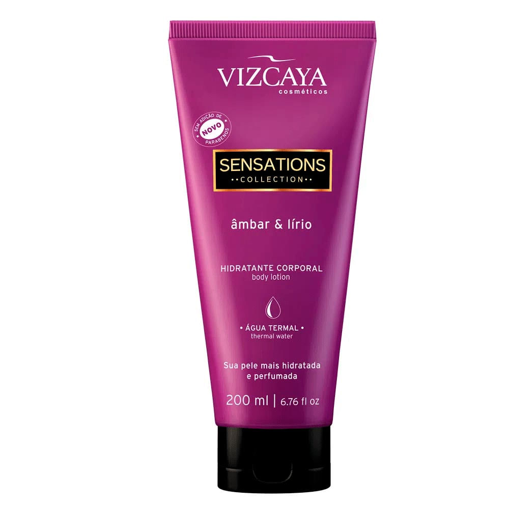 Hidratante Corporal Sensations Âmbar e Lírio Vizcaya 200ml