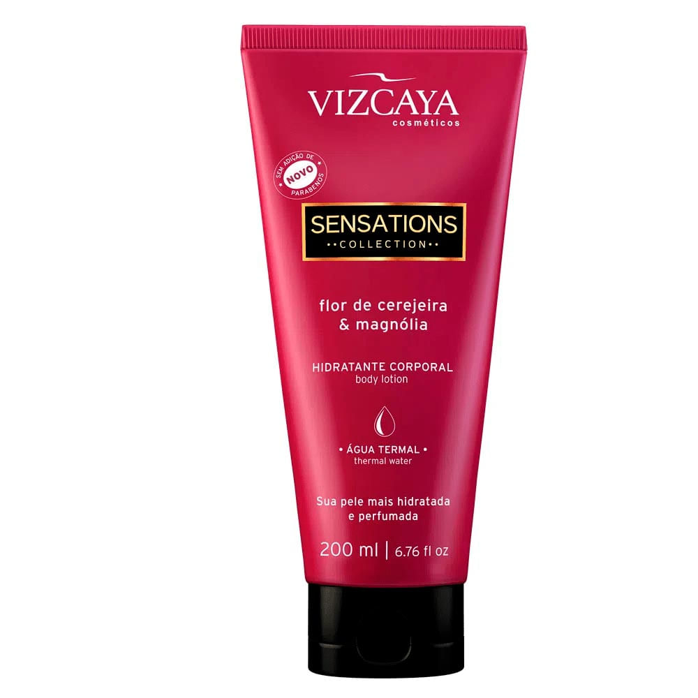 Hidratante Corporal Sensations Flor de Cerejeira e Magnólia Vizcaya 200ml