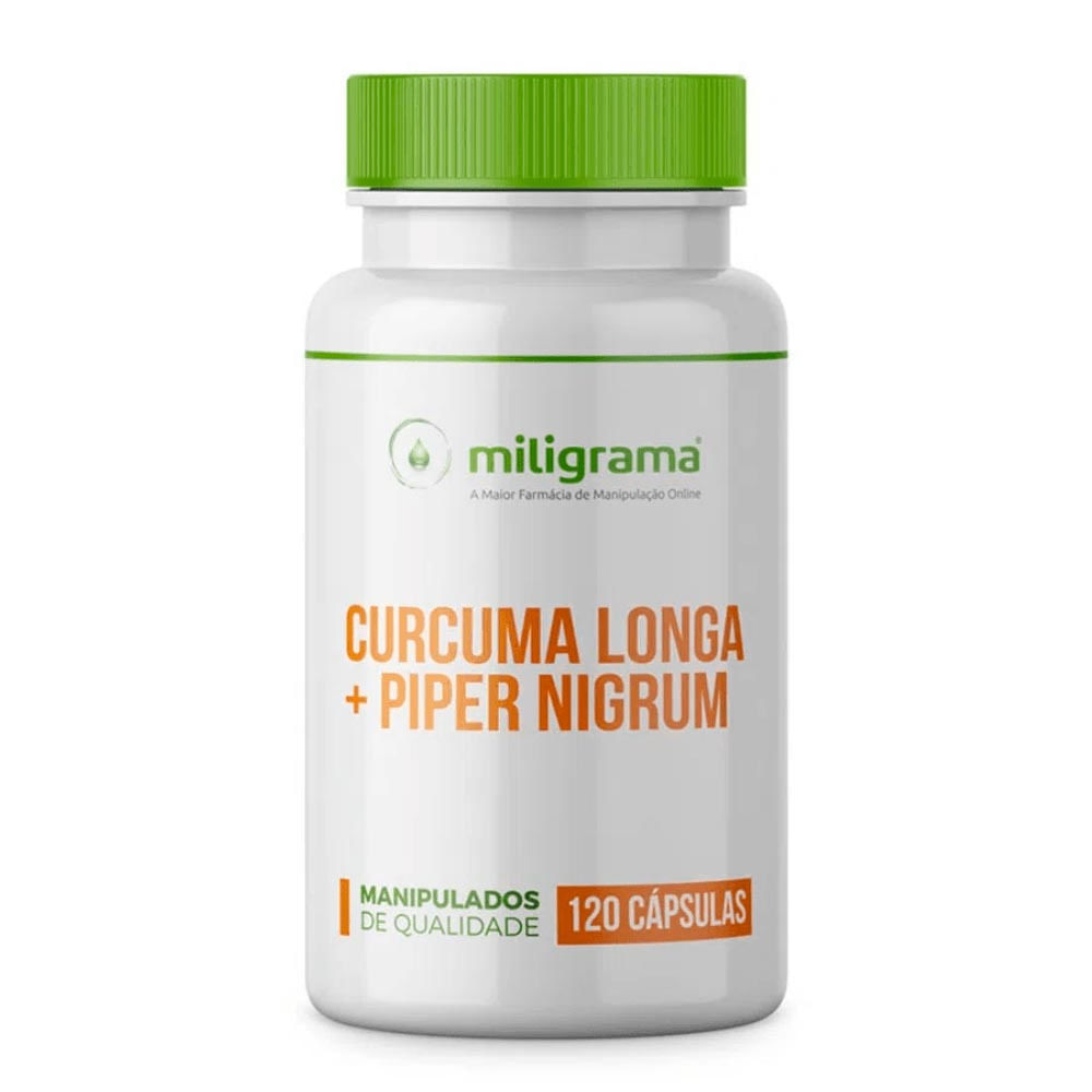 Curcuma Longa 300mg + Piper Nigrum 10mg Miligrama com 120 Cápsulas