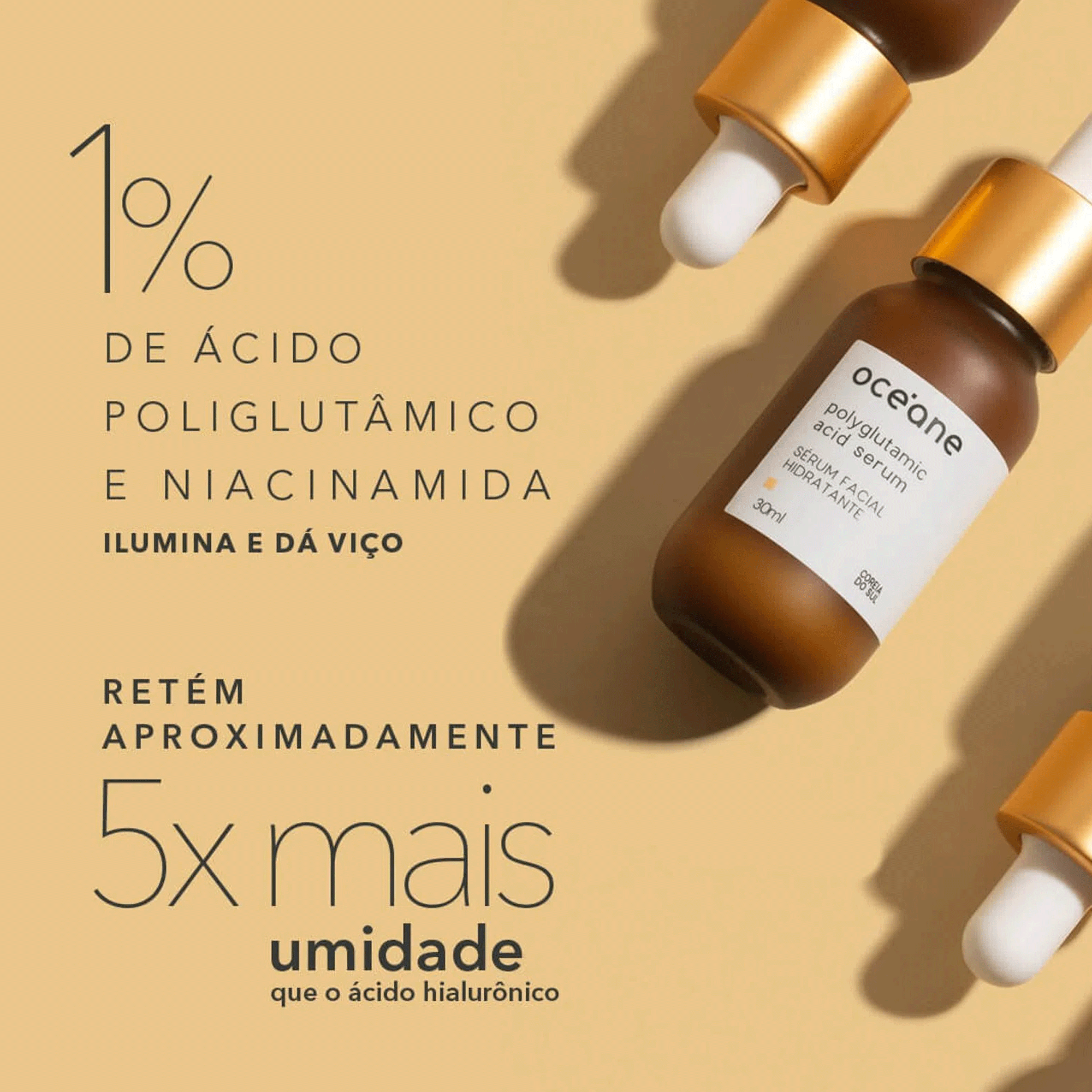 Sérum Facial Hidratante Polyglutamic Acid Serum Océane  30ml