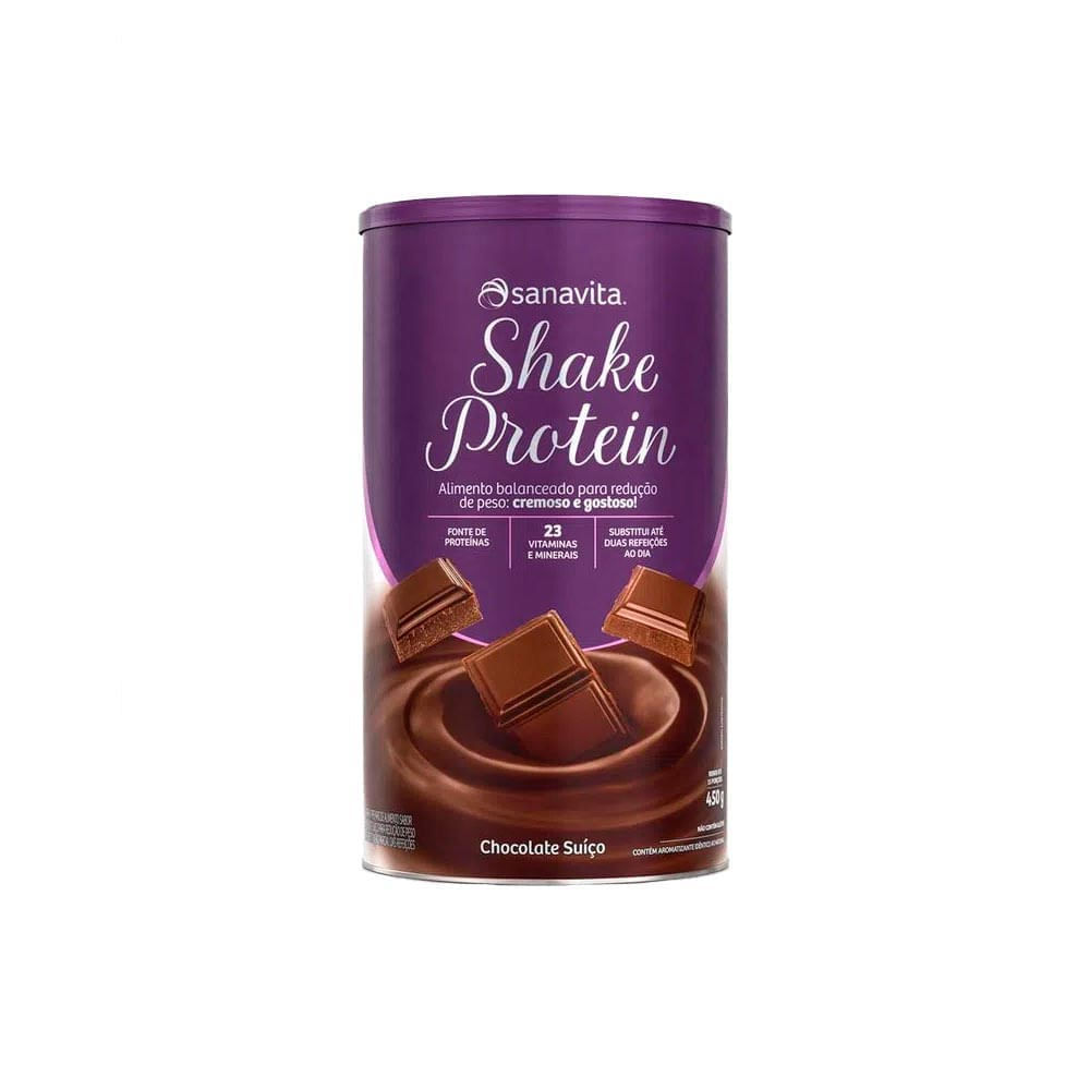 Shake Protein Chocolate Sanavita 23 Vitaminas E Minerais Calorias Reduzidas 450G