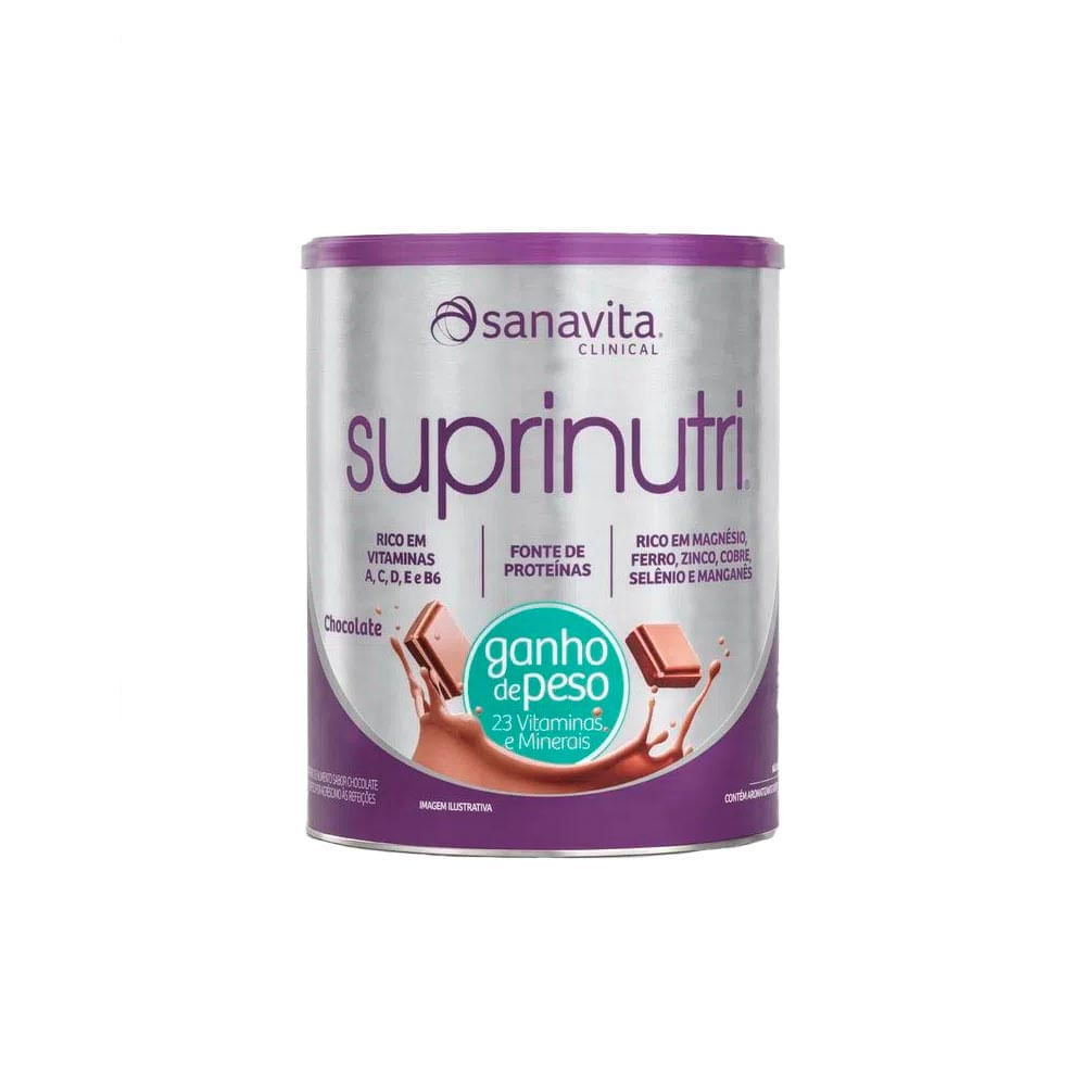 Complemento Alimentar Suprinutri® Ganho de Peso Chocolate Sanavita 400g