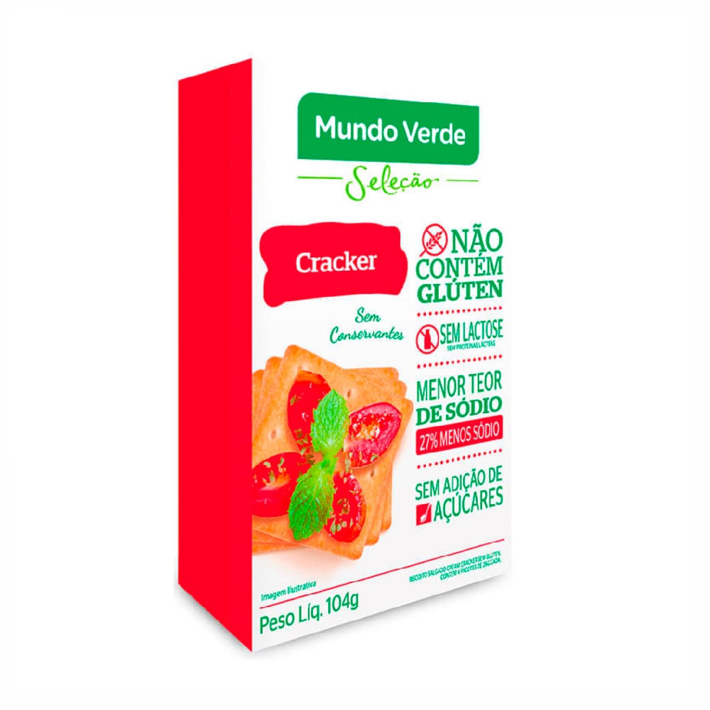 Biscoito Cracker Tradicional Mundo Verde Seleção 104g