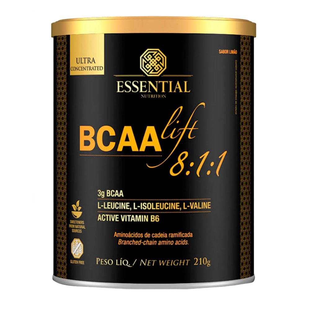 Suplemento BCAA Lift 8:1:1 Limao Essential Nutrition 210g