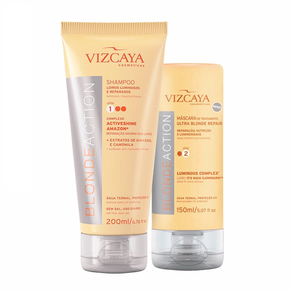 Kit Vizcaya Blonde Action Shampoo 200ml + Máscara 150ml