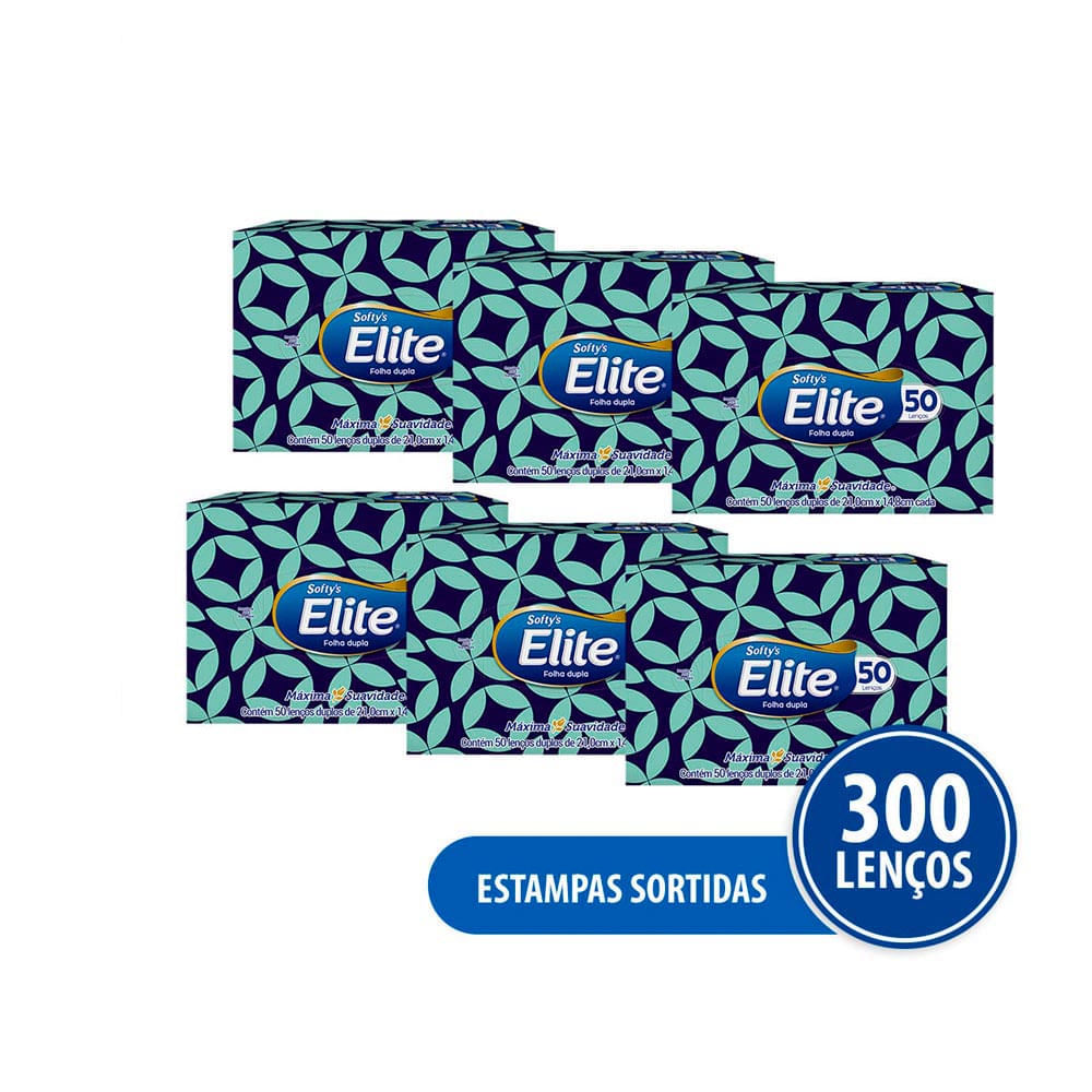 Lenço De Papel Elite 6x50 Folhas