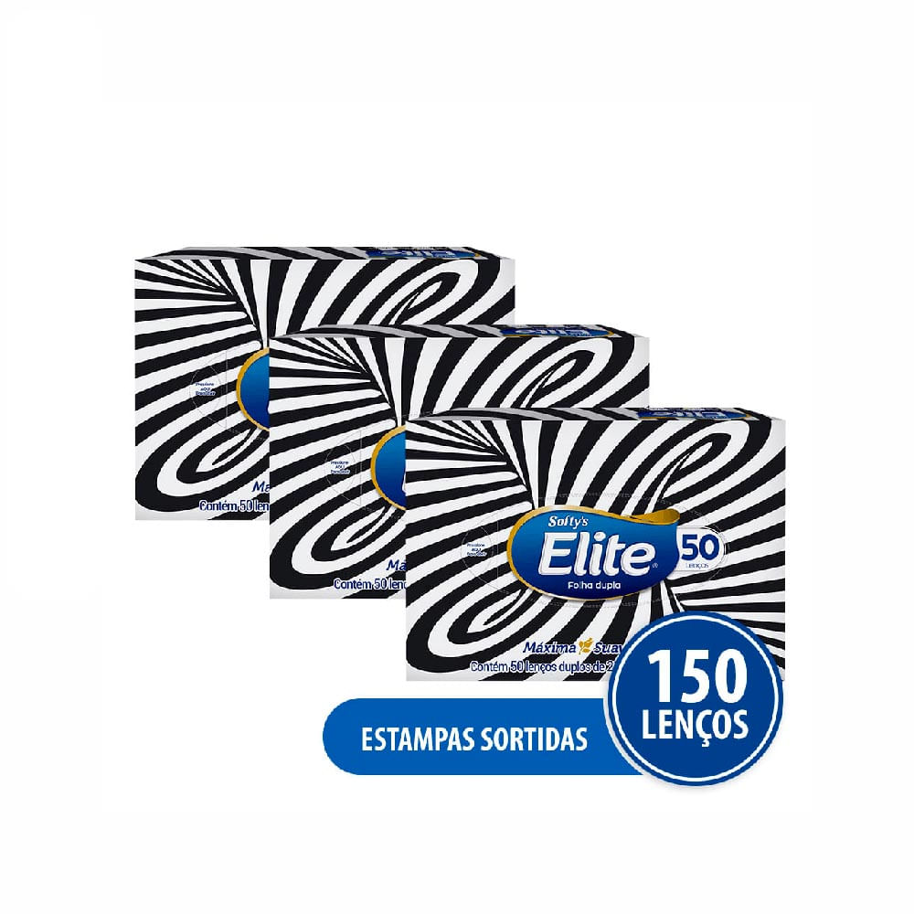 Lenço De Papel Elite 3x50 Folhas