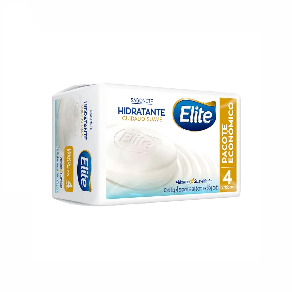 Kit Sabonete Em Barra Hidratante Elite Com 4 Unidades