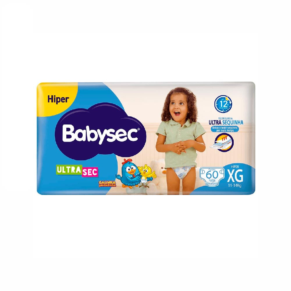 Fralda Babysec Ultrasec Xg Com 60 Unidades