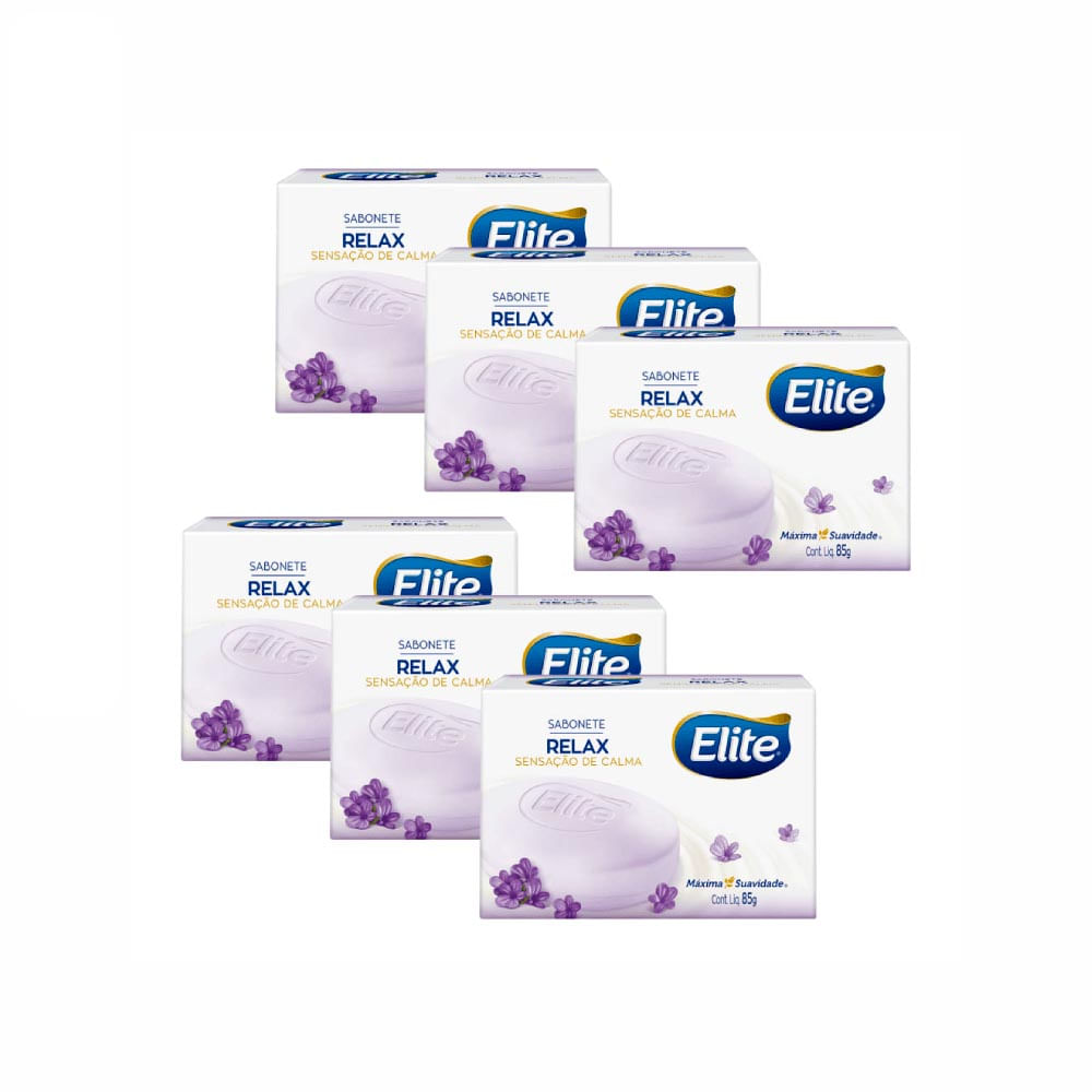 Kit com 6 Sabonetes Relax Elite 85g