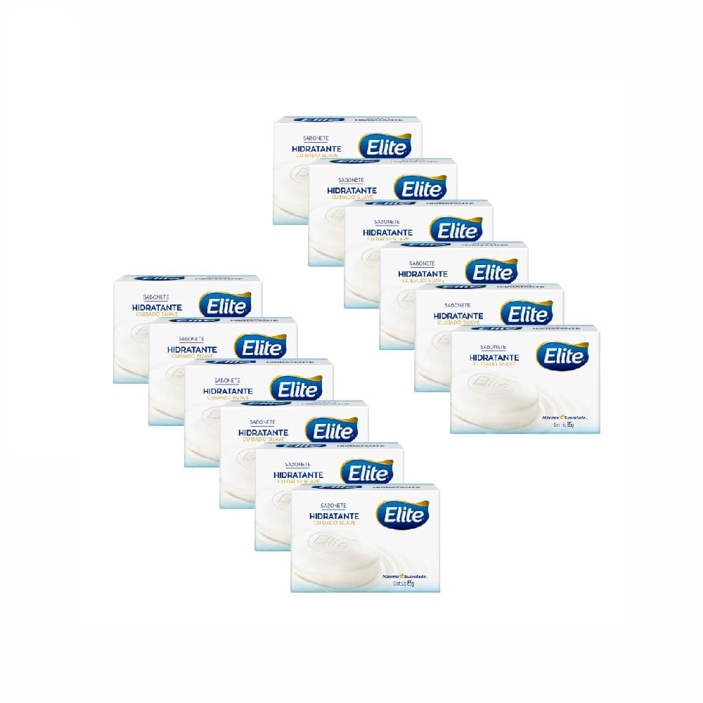 Kit com 12 Sabonetes Hidratantes Elite 85g
