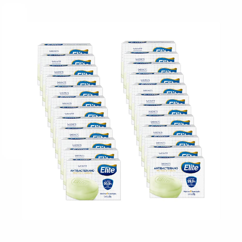 Kit com 24 Sabonetes Antibacteriano Elite 85g