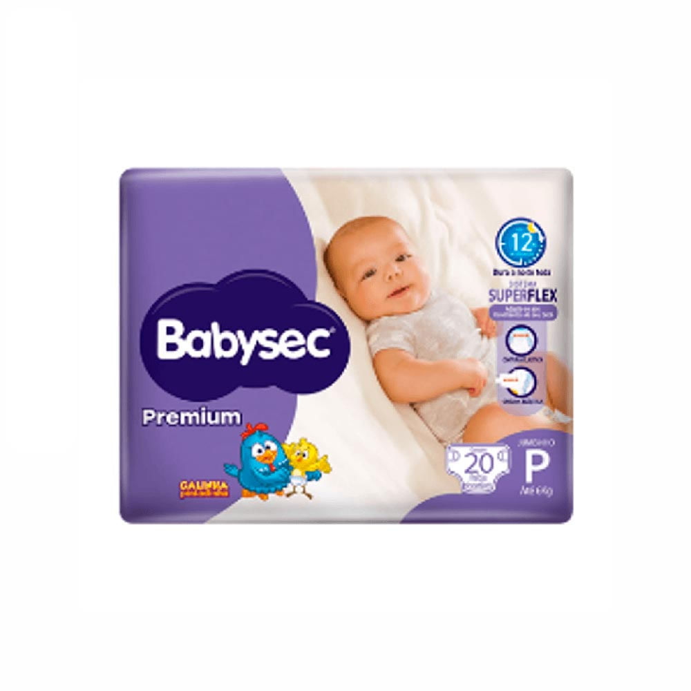 Fralda Babysec Premium P Com 20 Unidades