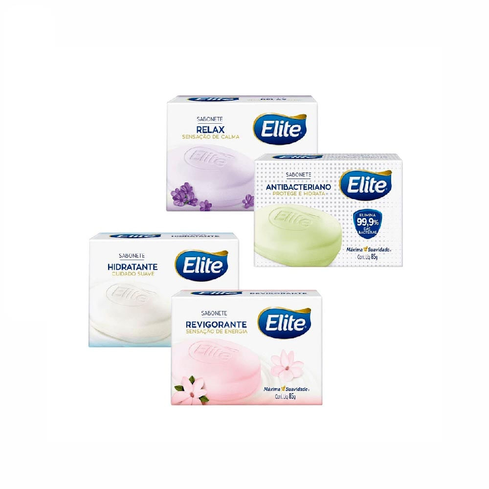 Kit com 4 Sabonetes Diversos Elite