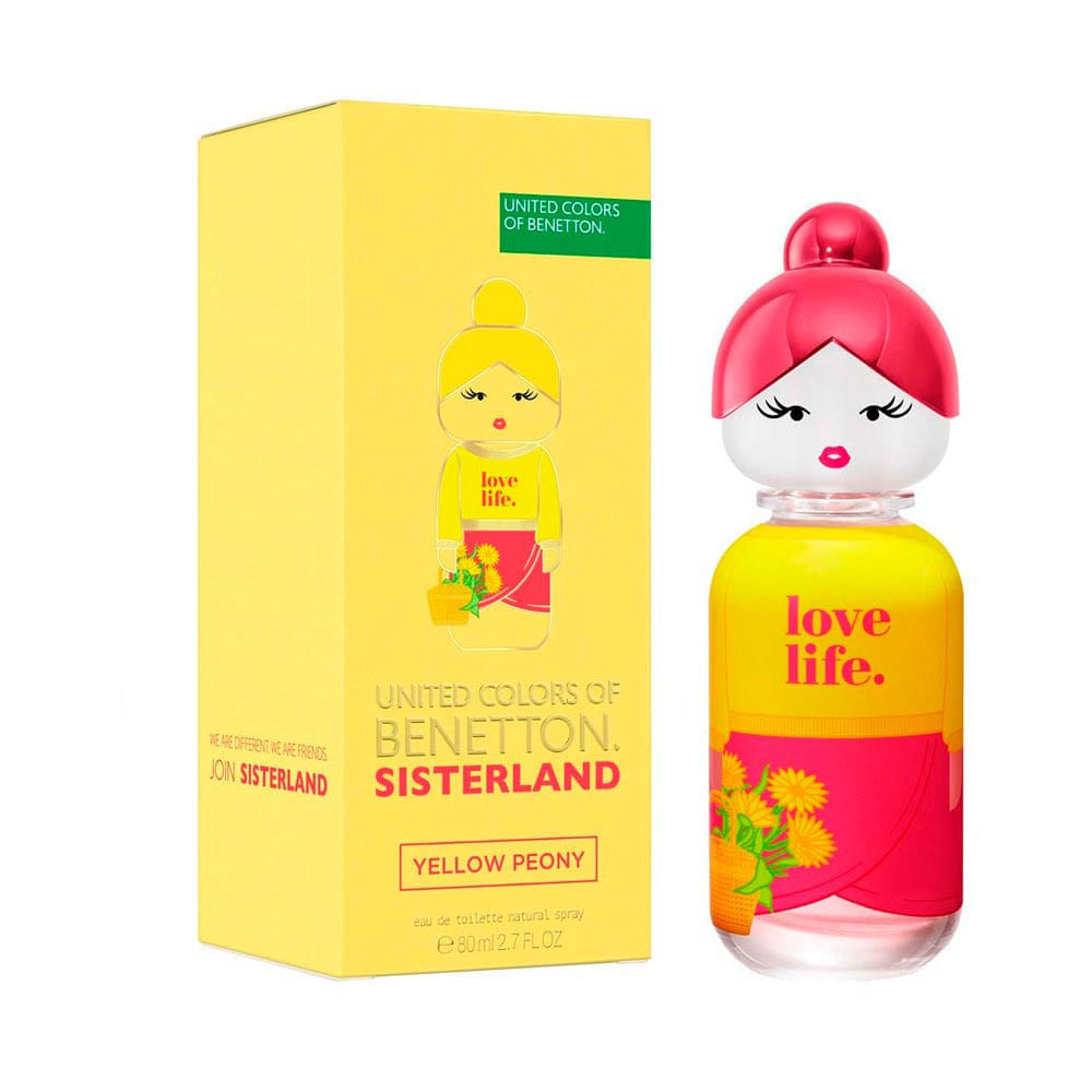 United Colors Of Benetton Sisterland Yelllow Peony Eau de Toilette Perfume Feminino 80ml