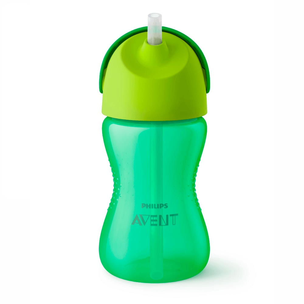 Copo com Canudo Curvado 300ml Philips Avent - SCF798/01 - Verde